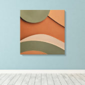 Toile Tonalités organiques de la Terre - Boho Abstrait (Insitu (Plancher de Bois))