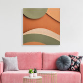 Toile Tonalités organiques de la Terre - Boho Abstrait (Insitu(Salon))