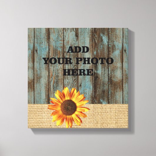 Toile tonneau grange bois tournesol pays (Recto)