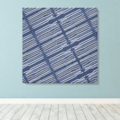 Toile Tons avec Attitude Gris Bleu Blanc (Insitu (Plancher de Bois))