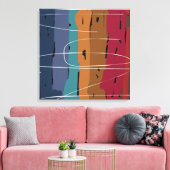 Toile Tons de la Terre Rayures d'art Abstraites (Insitu(Salon))