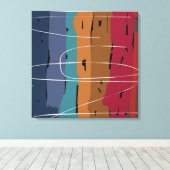 Toile Tons de la Terre Rayures d'art Abstraites (Insitu (Plancher de Bois))