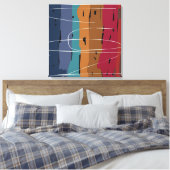 Toile Tons de la Terre Rayures d'art Abstraites (Insitu(Chambre))