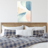 Toile Tons géométriques doux - Mur Abstrait Pastel moder (Insitu(Chambre))