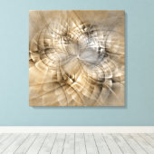 Toile Tons Terre Abstrait Art fractal moderne Texture (Insitu (Plancher de Bois))