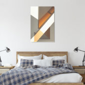 Toile Tons Terre Neutres Géométriques Modernes (Insitu(Chambre))