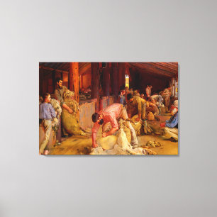 Toile Tonte des béliers Tom Roberts 1890 Art australien 