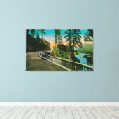 Toile Tooth Rock sur Columbia River River, OU (Insitu (Plancher de Bois))