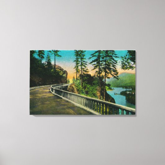 Toile Tooth Rock sur Columbia River River, OU (Recto)