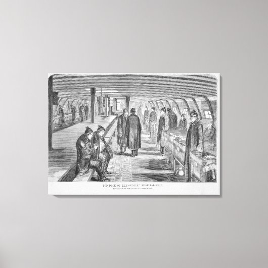 Toile Top Deck du navire hospitalier "Unite" attaché à (Recto)