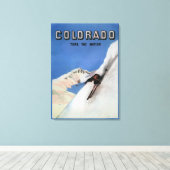 Toile Top the Nation - Affiche promotionnelle sur le ski (Insitu (Plancher de Bois))