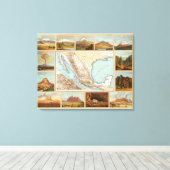 Toile Topographie du Mexique (Insitu (Plancher de Bois))