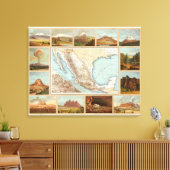 Toile Topographie du Mexique (Insitu(Salon))
