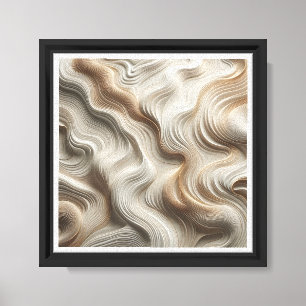 Toile Topographie fluide 3D de luxe - Sphères dorées & C