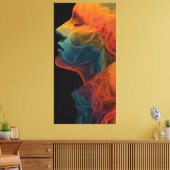 Toile Topographie Vive | Portrait Abstrait (Insitu(Salon))