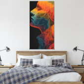 Toile Topographie Vive | Portrait Abstrait (Insitu(Chambre))