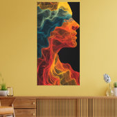 Toile Topographie Vive | Portrait Abstrait (Insitu(Salon))