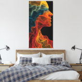 Toile Topographie Vive | Portrait Abstrait (Insitu(Chambre))