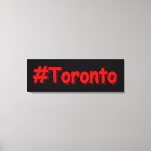 Toile "#Toronto" Joli design. Commandez dès maintenant (Recto)