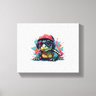 Toile tortue animal art I cool tortue mignonne