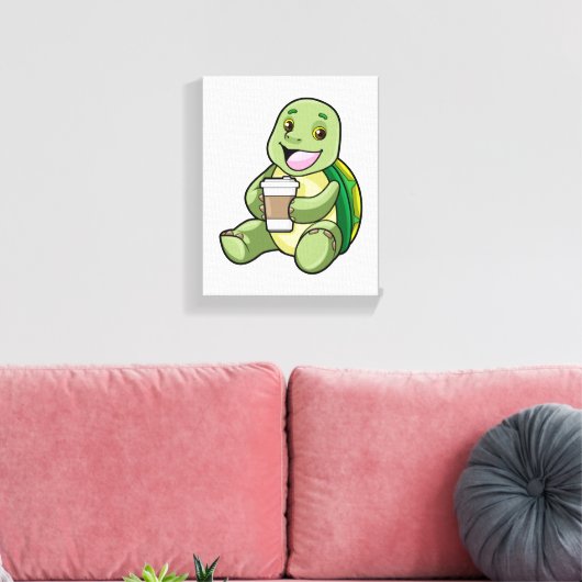 Toile Tortue avec Shell & Café à aller (Insitu(Salon))