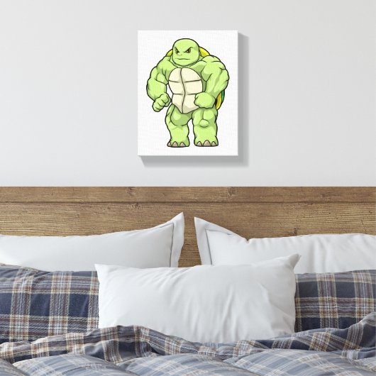 Toile Tortue en Bodybuilder avec Six pack (Insitu(Chambre))