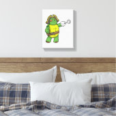 Toile Tortue en pirate avec patchs main et oeil (Insitu(Chambre))