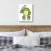Toile Tortue guerrière avec épée (Insitu(Chambre))