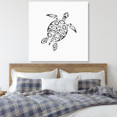 Toile Tortue Tribale Noire Et Blanc (Insitu(Chambre))