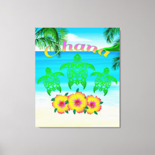 Toile Tortues de mer Honu hawaïen