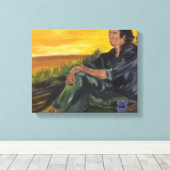 Toile Tôt le matin, seul sur la rivière Sarr Canvas Pri (Insitu (Plancher de Bois))