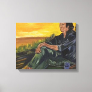 Toile Tôt le matin, seul sur la rivière Sarr Canvas Pri