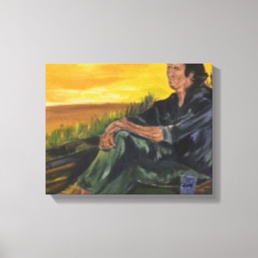 Toile Tôt le matin, seul sur la rivière Sarr Canvas Pri (Recto)