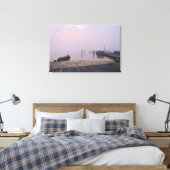 Toile Tôt Misty Morning Town Dock Art (Insitu(Chambre))