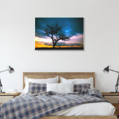 Toile Tôt Printemps Coucher de soleil bleu Ciel couleur  (Insitu(Chambre))