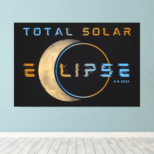 TOILE TOTAL SOLAR ECLIPSE 8 AVRIL 2024 SYSTÈME SOLAIRE (Insitu (Plancher de Bois))