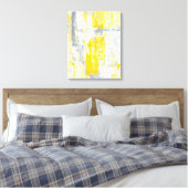 Toile 'Totalement unique' Gris et Jaune Art Abstrait (Insitu(Chambre))