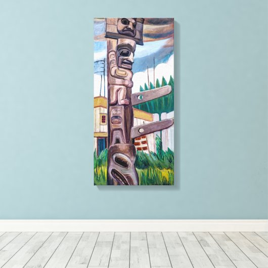 Toile Totem haïda | Emily Carr | (Insitu (Plancher de Bois))
