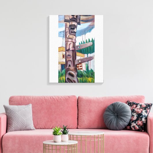 Toile Totem haïda | Emily Carr | (Insitu(Salon))