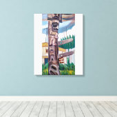 Toile Totem haïda | Emily Carr | (Insitu (Plancher de Bois))