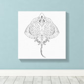 Toile Totem Stingray inspiré 6 (Insitu (Plancher de Bois))