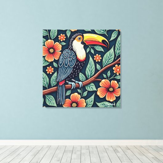 Toile Toucan Batik Art (Insitu (Plancher de Bois))