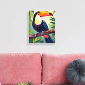 Toile Toucan Colorful Tropical Bird Watercolor (Insitu(Salon))