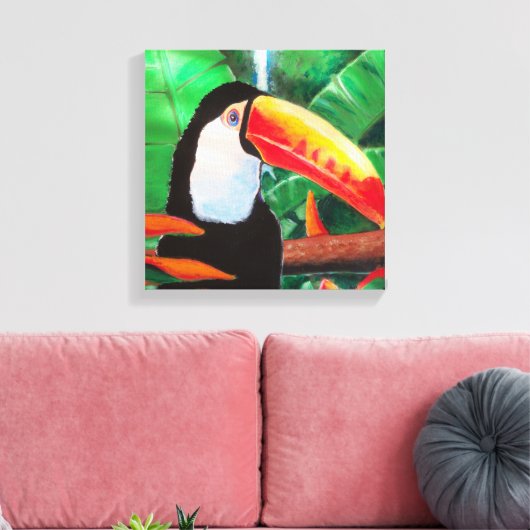 Toile Toucan Exotic Faune Oiseau Enveloppé Canvas (Insitu(Salon))