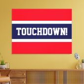 Toile TOUCHDOWN Bright Red White Navy Bleu Stripes (Insitu(Salon))