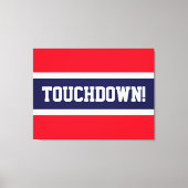 Toile TOUCHDOWN Bright Red White Navy Bleu Stripes (Recto)