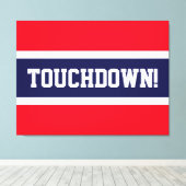 Toile TOUCHDOWN Bright Red White Navy Bleu Stripes (Insitu (Plancher de Bois))
