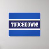 Toile TOUCHDOWN Fun Navy Bold Blue White Grey Stripes (Recto)