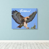 Toile Touchdown Red Tail HawK (Insitu (Plancher de Bois))