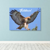 Toile Touchdown Red Tail HawK (Insitu (Plancher de Bois))